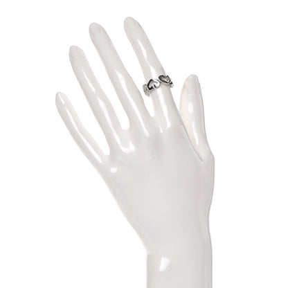 Cartier 18K White Gold Diamond Hearts and Symbols Ring 49 4.75 2 of 5