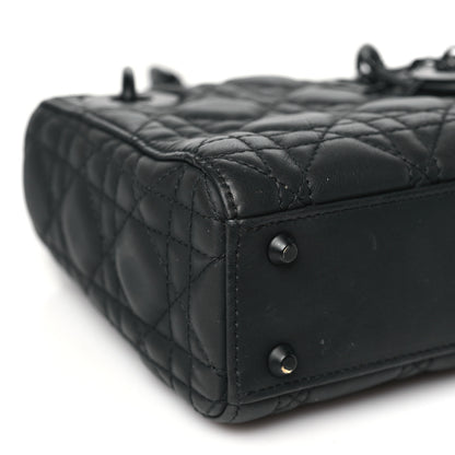 Christian Dior Ultra Matte Calfskin Cannage Mini Lady Dior Black 9 of 12