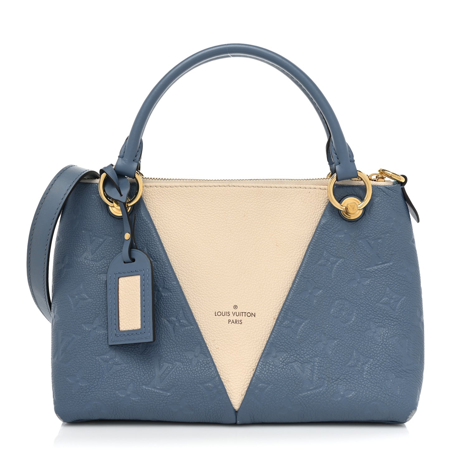 Empreinte V Tote BB Denim Creme
