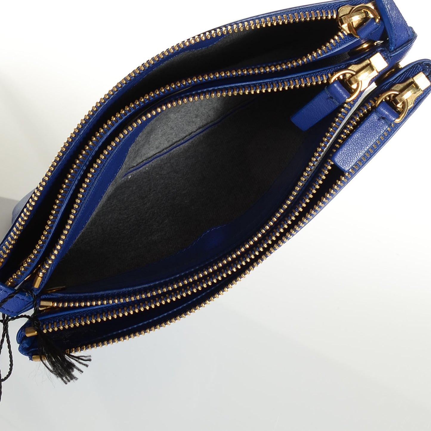 Lambskin Small Trio Crossbody Bag Violet Blue