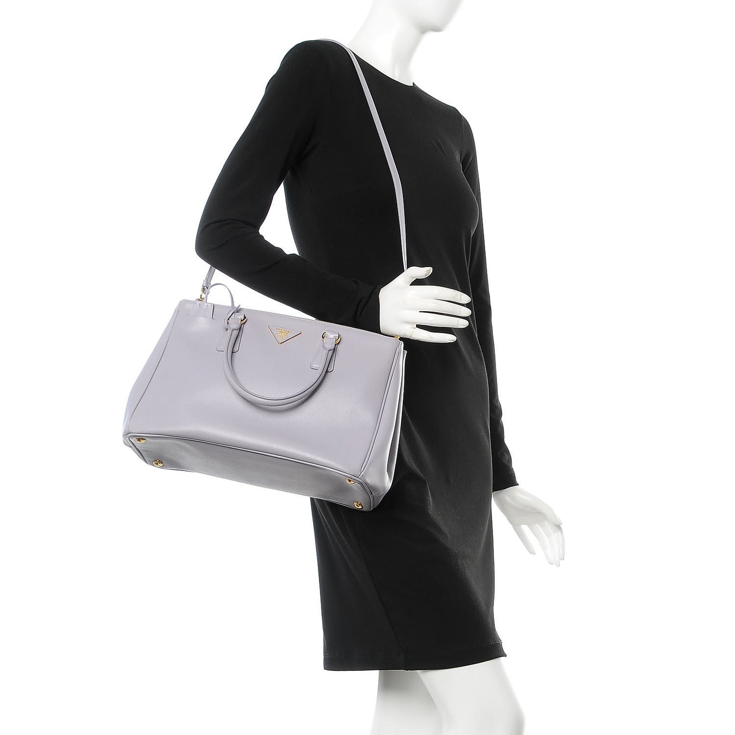 Saffiano Medium Galleria Double Zip Tote Glicine