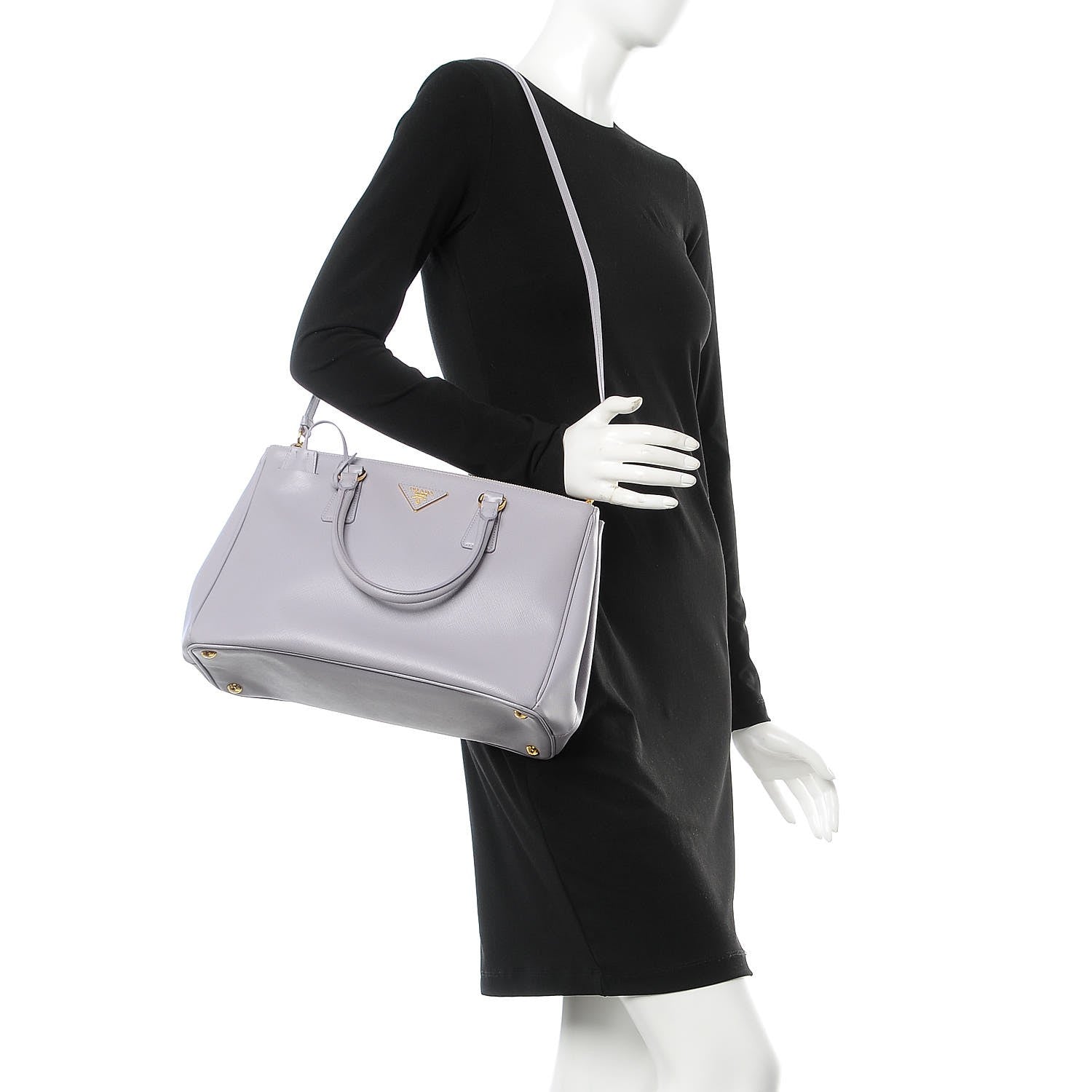 Prada Saffiano Medium Galleria Double Zip Tote Glicine 2 of 9