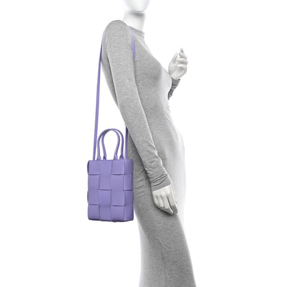 Bottega Veneta Lambskin Maxi Intrecciato North South Cassette Tote Wisteria 2 of 11
