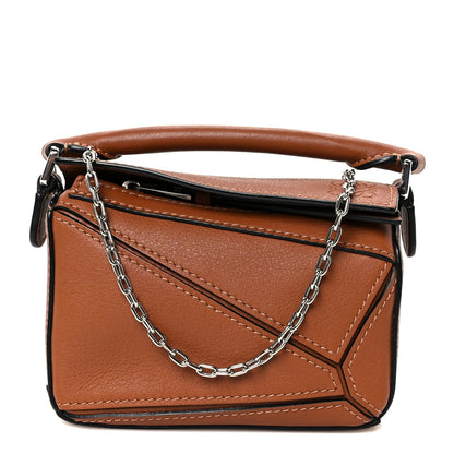 Loewe Calfskin Nano Puzzle Bag Tan 1 of 11