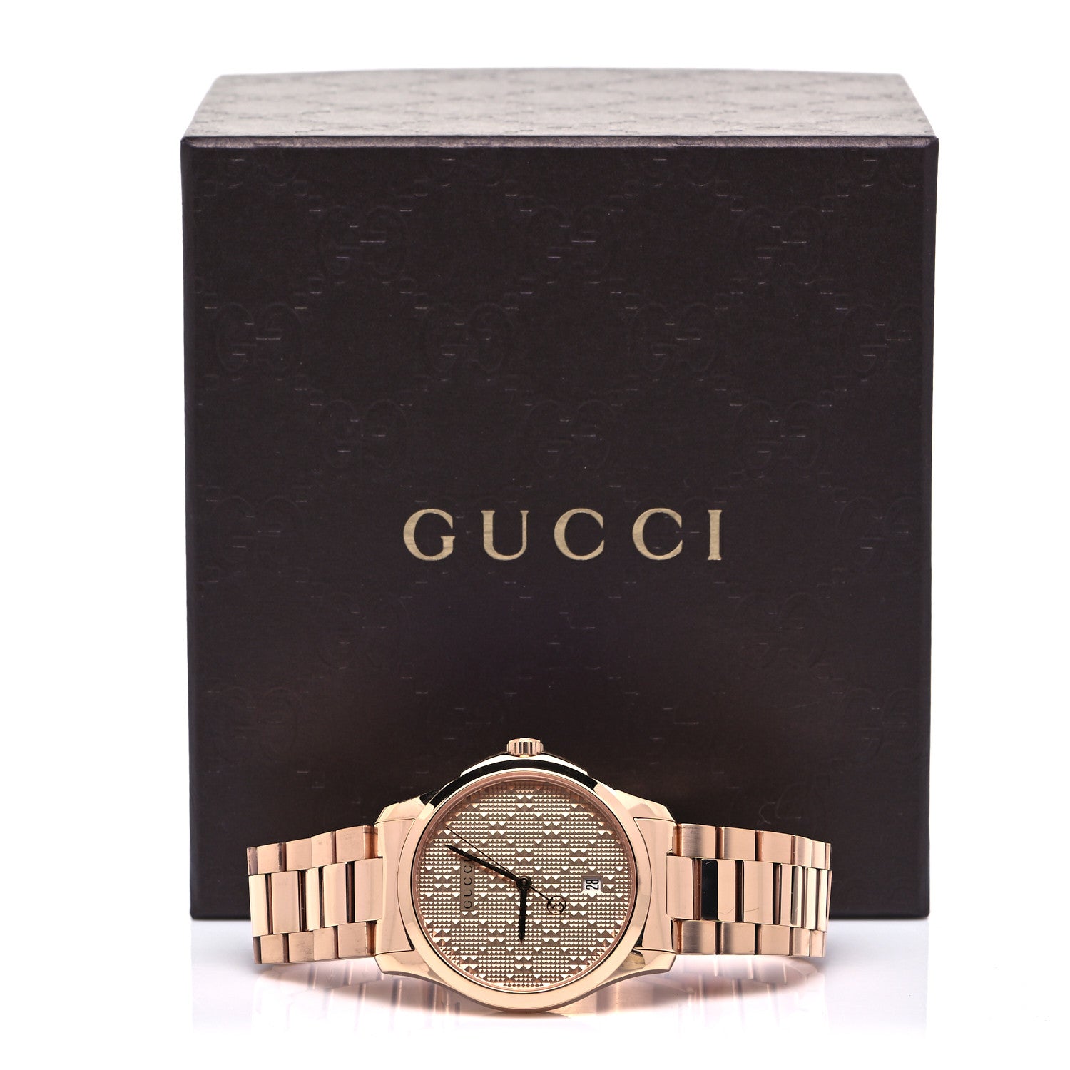 Gucci Stainless Steel 38mm G-Timeless Diamante Quartz Watch Rose 5 of 5
