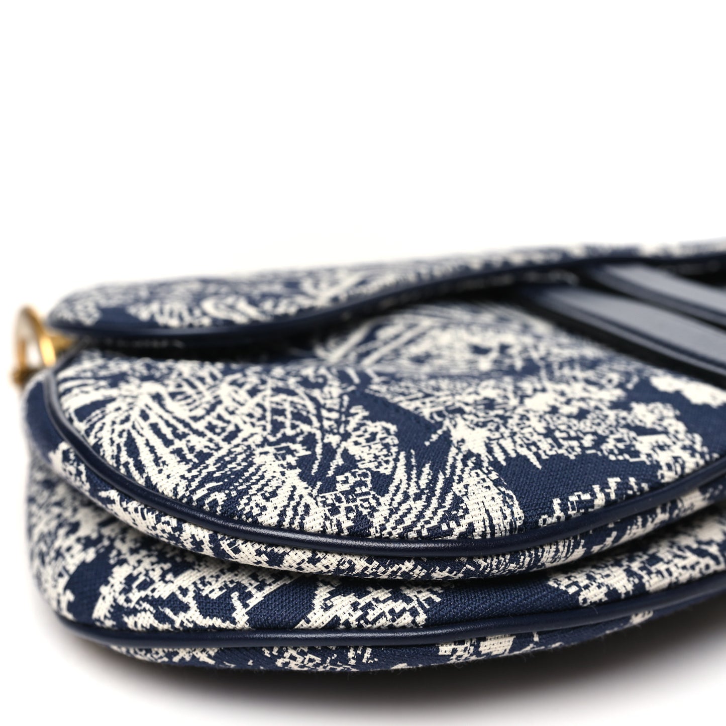 Canvas Embroidered Dioriviera Saddle Bag Blue