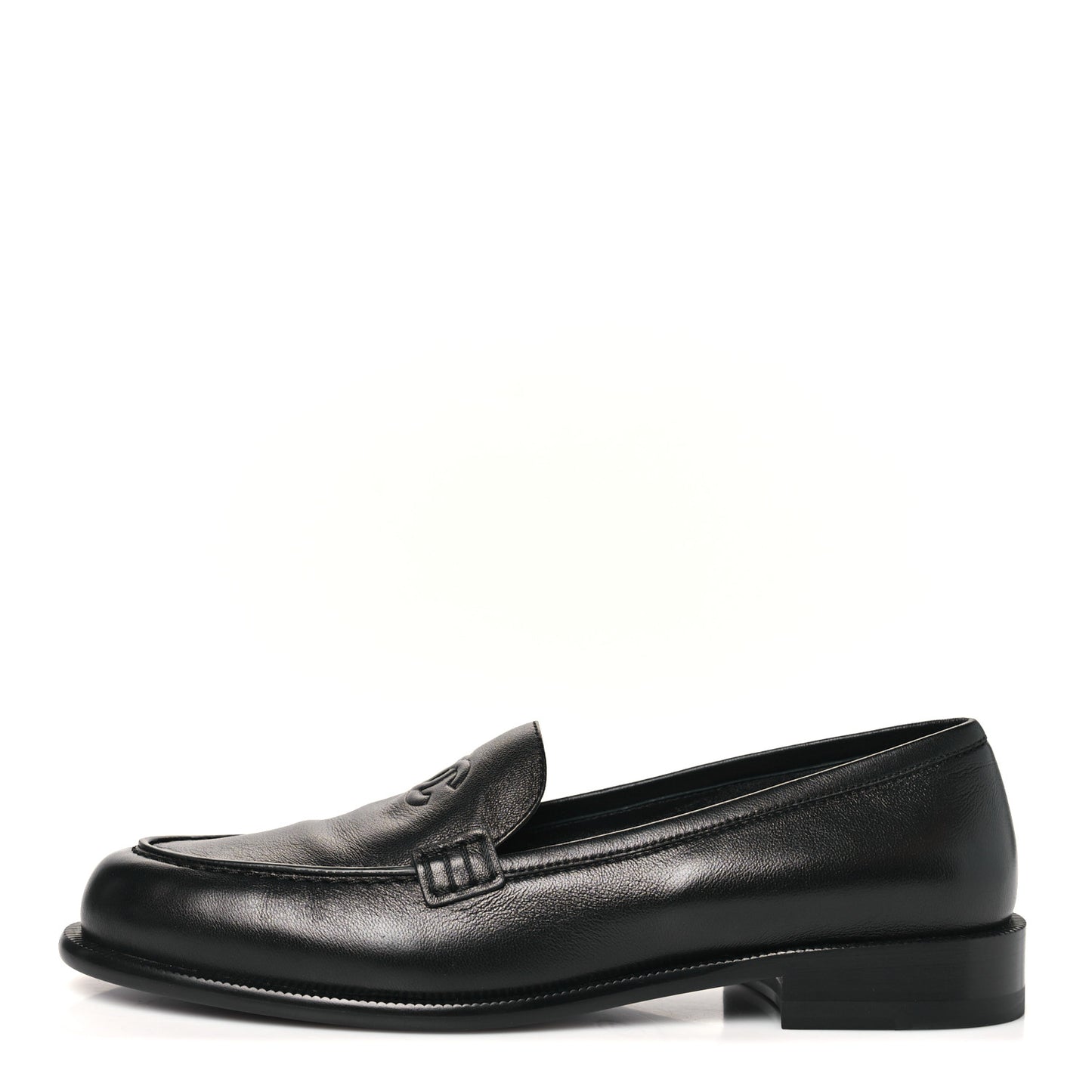 Lambskin CC Mocassin Loafers 41 Black