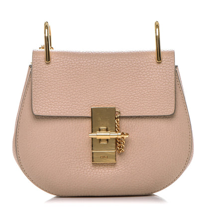 Chloe Grained Lambskin Mini Drew Shoulder Bag Cement Pink 1 of 7