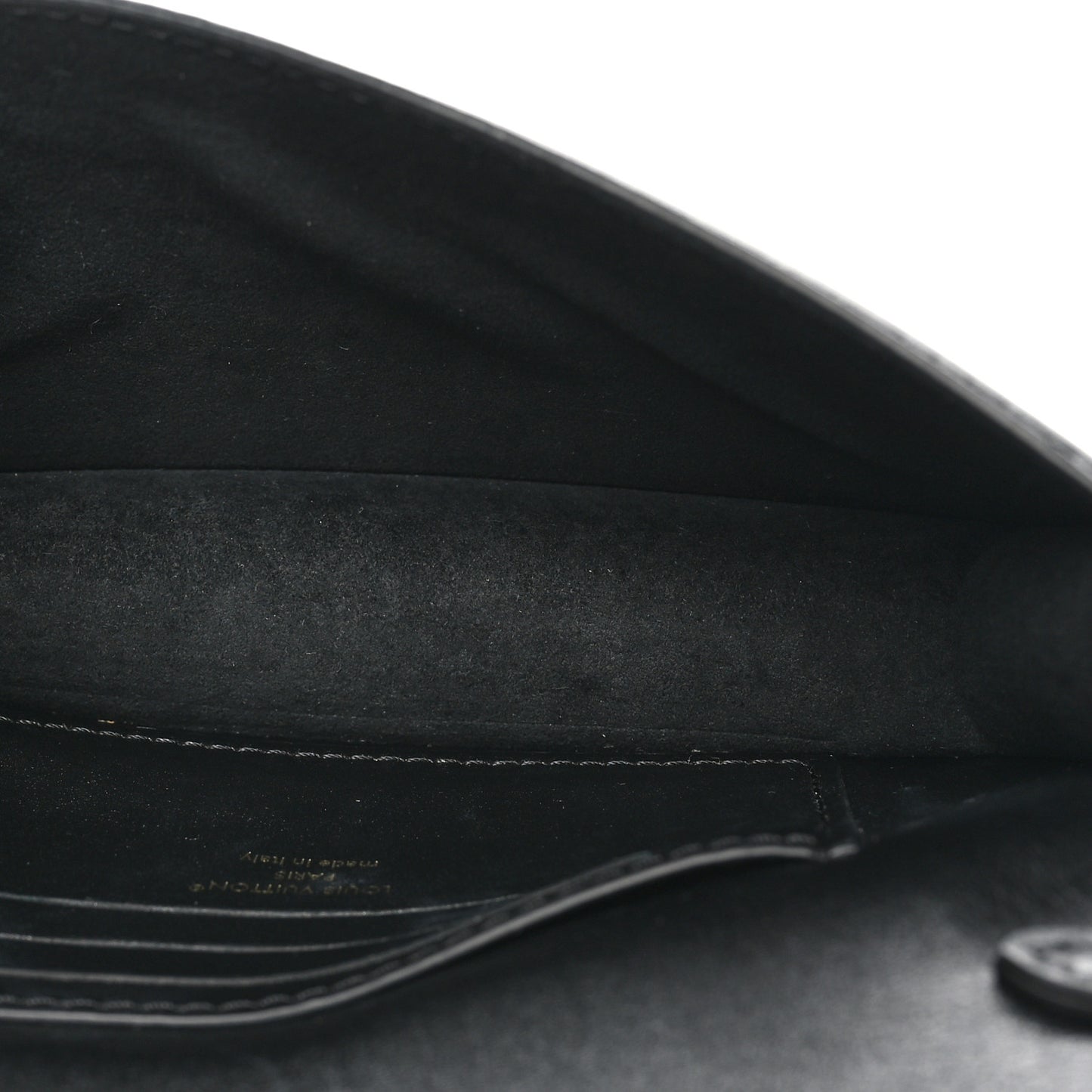 Calfskin LV Bloom Wallet On Chain Black
