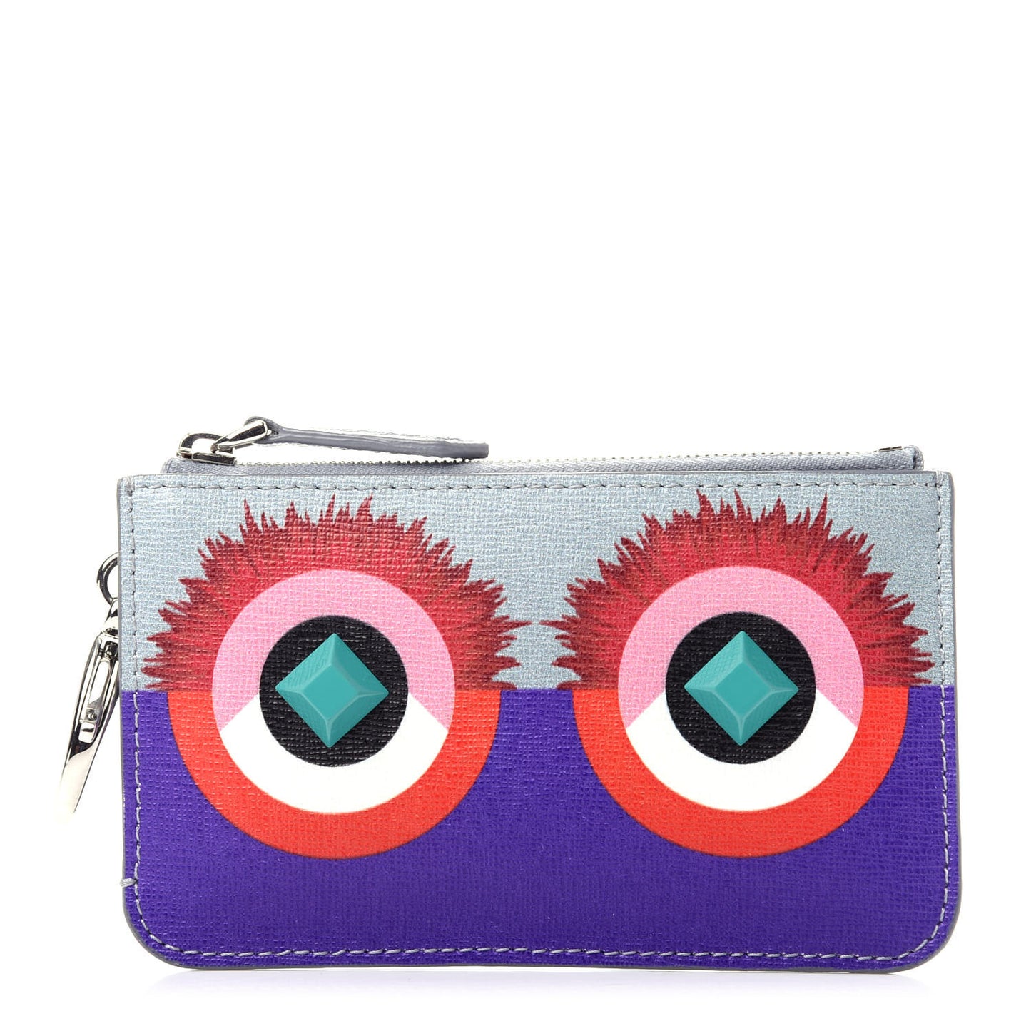 Vitello Elite Studded Hypnoteyes Coin Pouch Key Case Polvere Multicolor