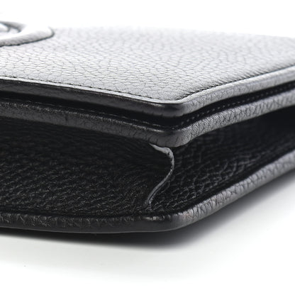 Gucci Pebbled Calfskin Soho Wallet on Chain Black 8 of 8