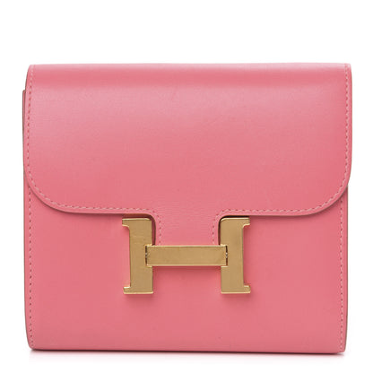 Hermes Tadelakt Constance Short Wallet Rose Lipstick 1 of 8