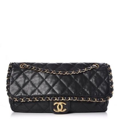 Chanel Calfskin Quilted Medium Chain Me Flap Black 1 of 8
