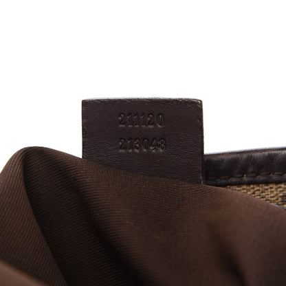 Gucci GG Supreme Monogram Large Zippered Shopping Tote Brown 9 of 10