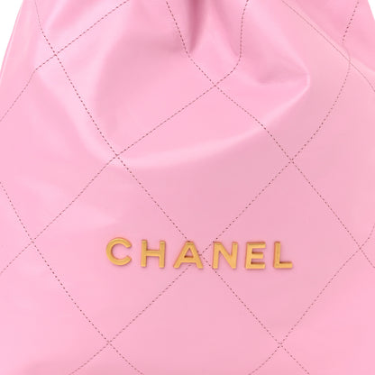 Chanel Shiny Calfskin Quilted Chanel 22 Backpack Lilac 7 of 9