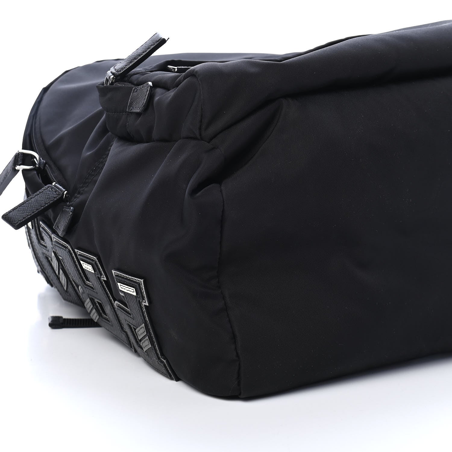 Prada Nylon Tessuto Logo Patch Backpack Black 9 of 11