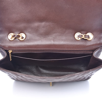 Chanel Lambskin Quilted Jumbo Single Flap Dark Brown 5 of 13