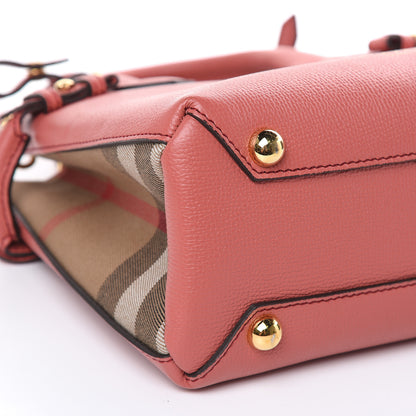 Burberry Grainy Calfskin House Check Small Banner Tote Cinnamon Red 8 of 12