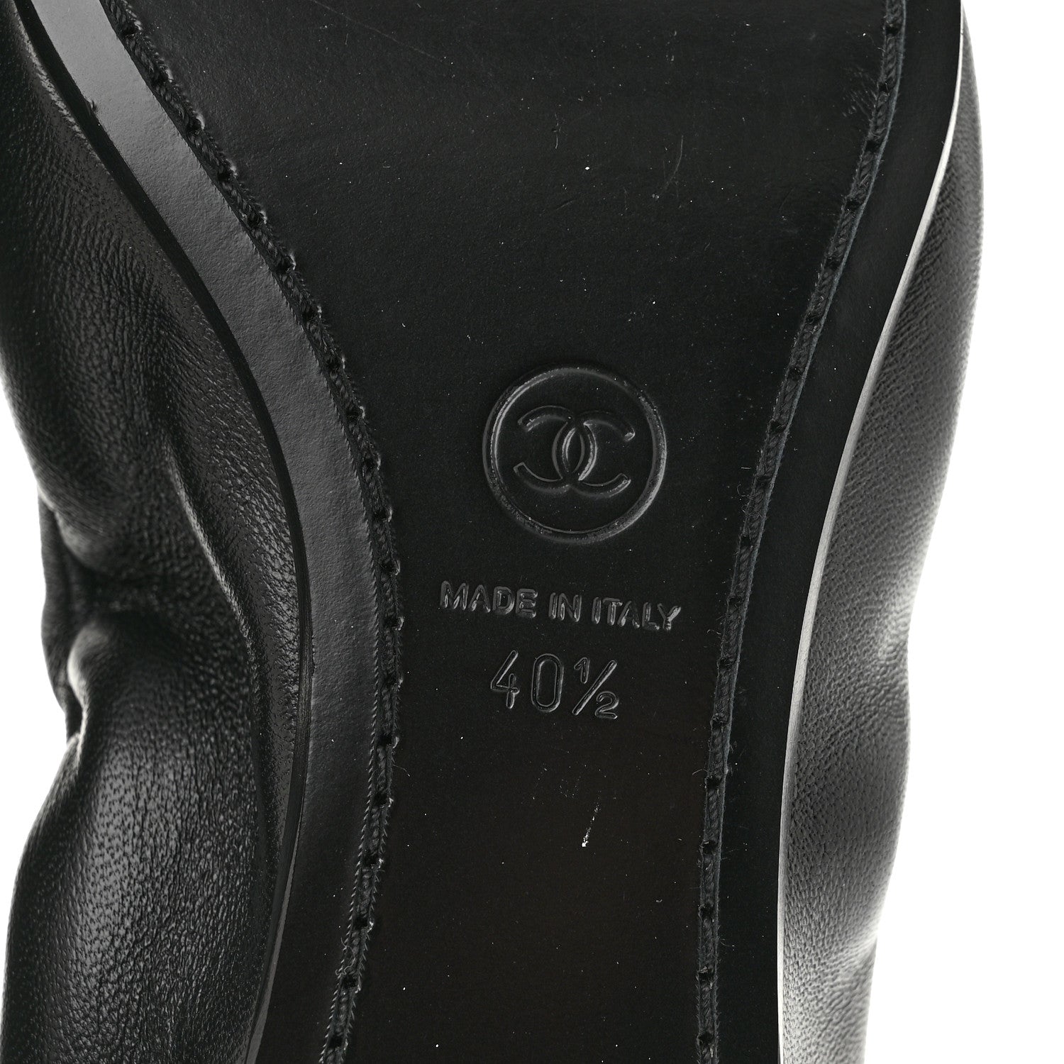 Chanel Lambskin CC Turnlock Ballerina Flats 40.5 Black 8 of 10