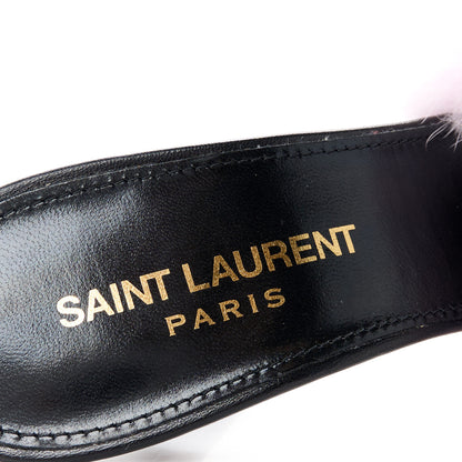 Saint Laurent Mink Calfskin Roy Mule Sandals 36.5 Rose Love 7 of 7