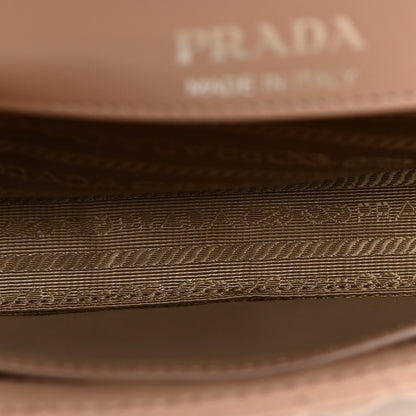 Prada Soft Calfskin Impunture Diagramme Medium Chain Flap Shoulder Bag Cipria 5 of 11