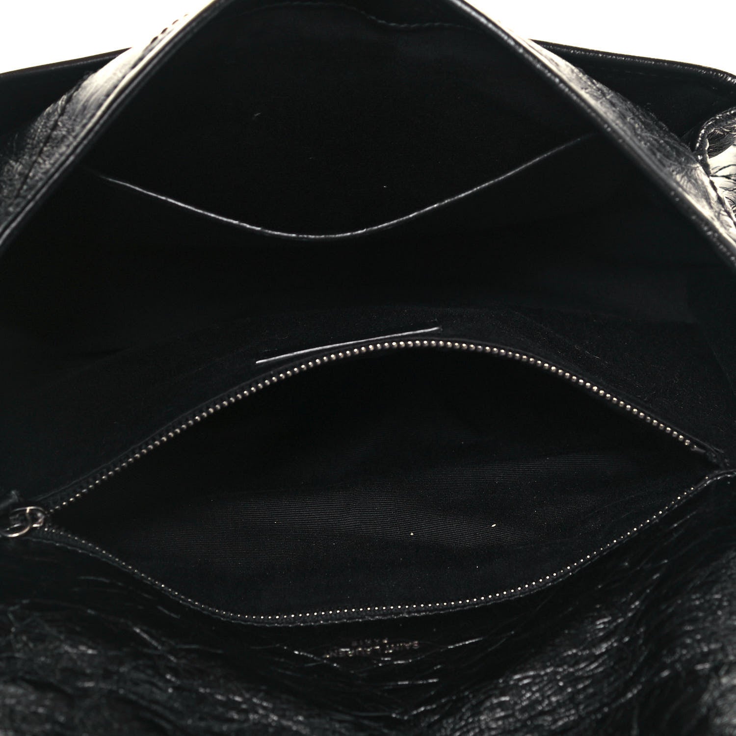 Saint Laurent Crinkled Calfskin Matelasse Monogram Medium Niki Chain Satchel Black 5 of 14