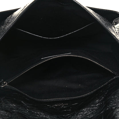 Saint Laurent Crinkled Calfskin Matelasse Monogram Medium Niki Chain Satchel Black 5 of 14