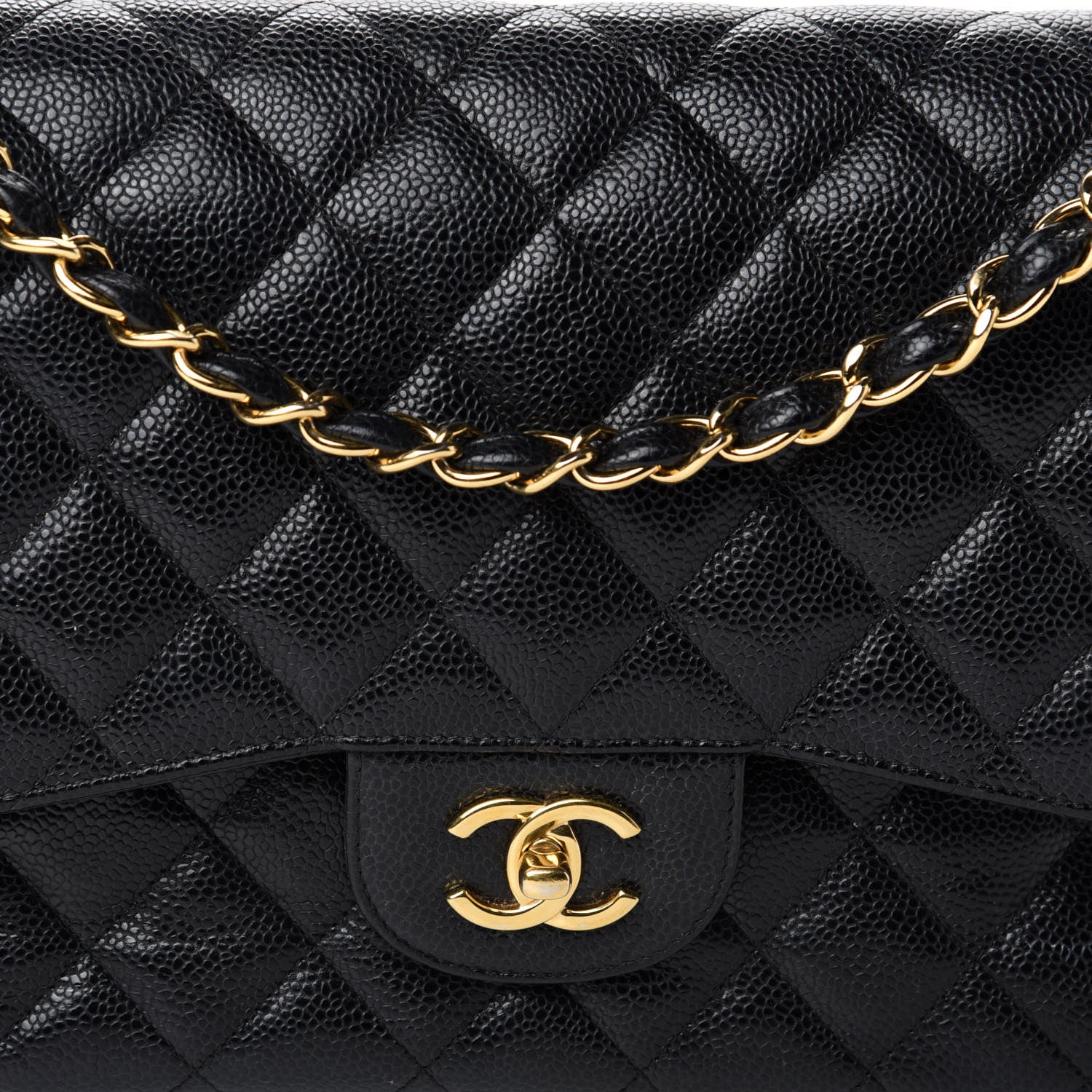 Chanel Caviar Quilted Jumbo Double Flap Black 15 of 15