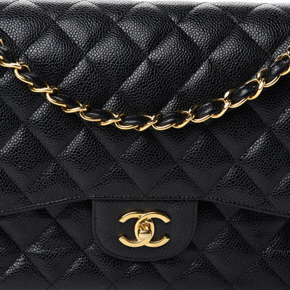 Chanel Caviar Quilted Jumbo Double Flap Black 15 of 15