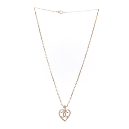 Chanel CC Heart Chain Pendant Necklace Gold 3 of 5