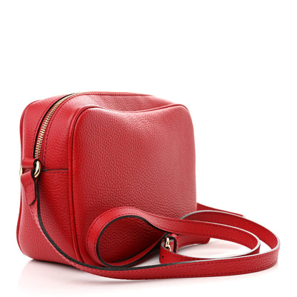 Gucci Pebbled Calfskin Small Soho Disco Bag Tabasco Red 3 of 13