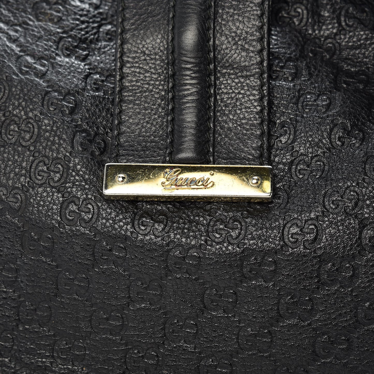Guccissima Large New Ladies Web Hobo Black