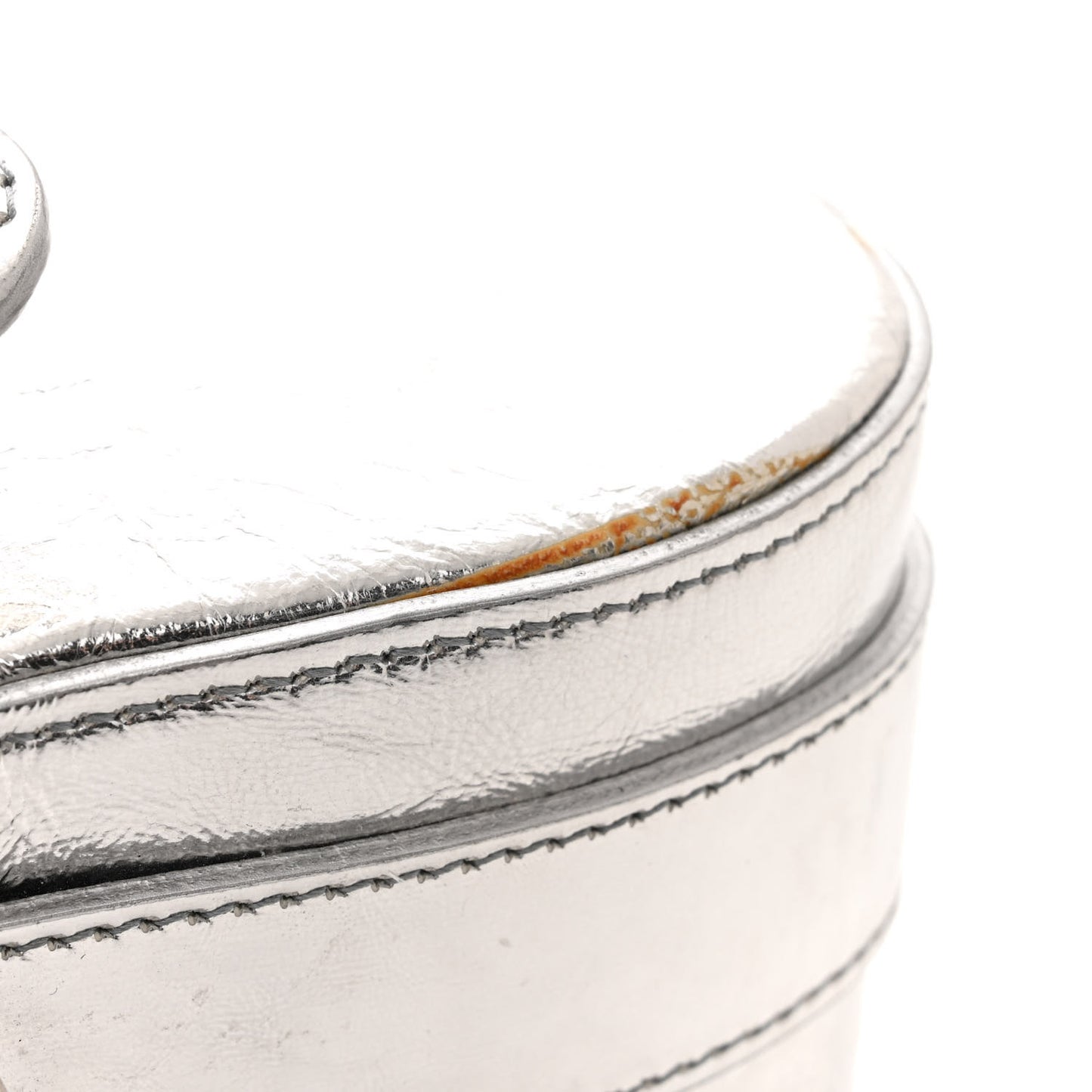 Smooth Metallic Calfskin Large Lindsay Shoulder Bag Silver