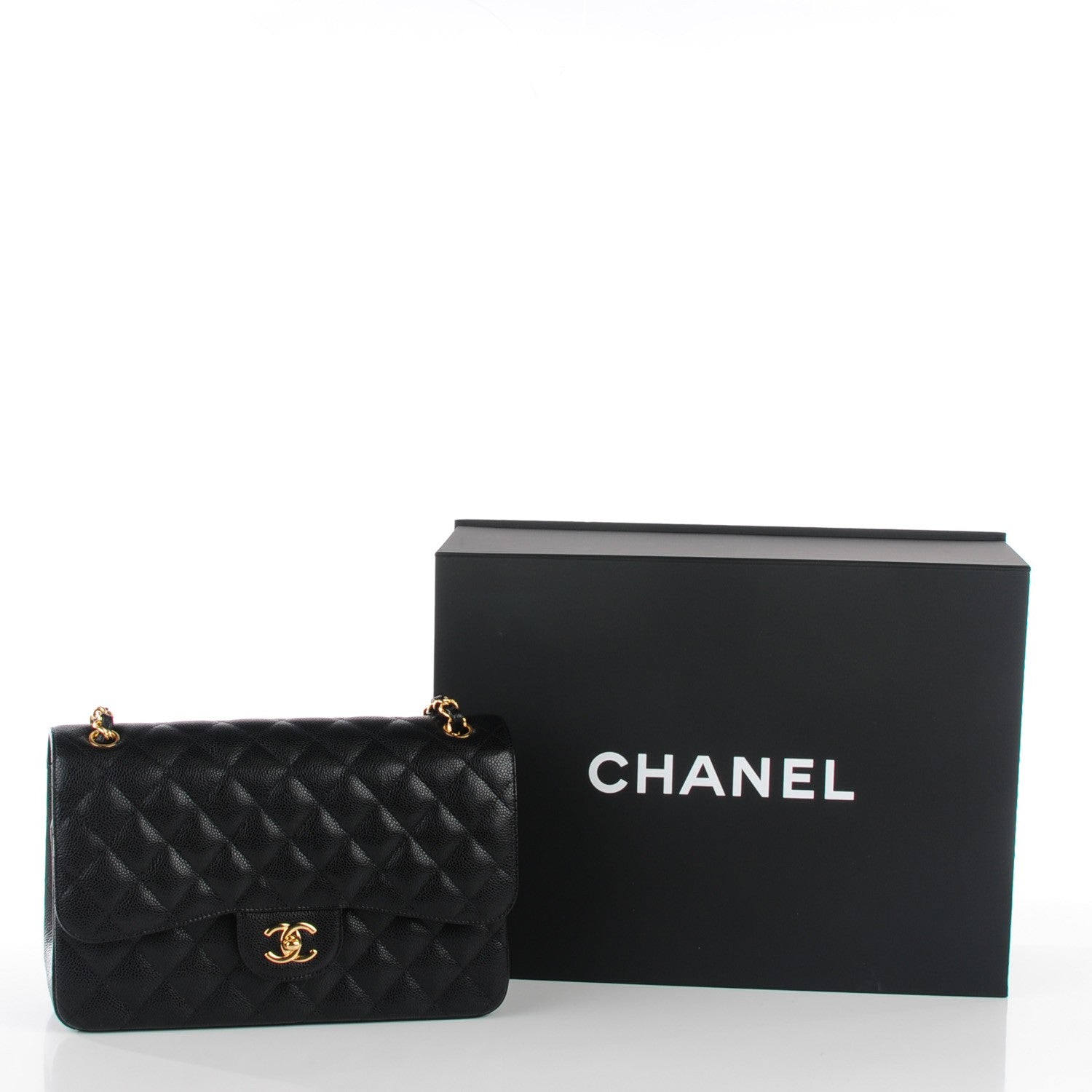 Chanel Caviar Quilted Jumbo Double Flap Black 5 of 9