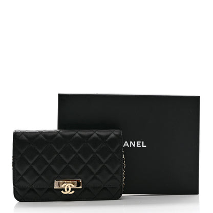 Chanel Caviar Quilted Golden Class Wallet On Chain WOC Black 9 of 9