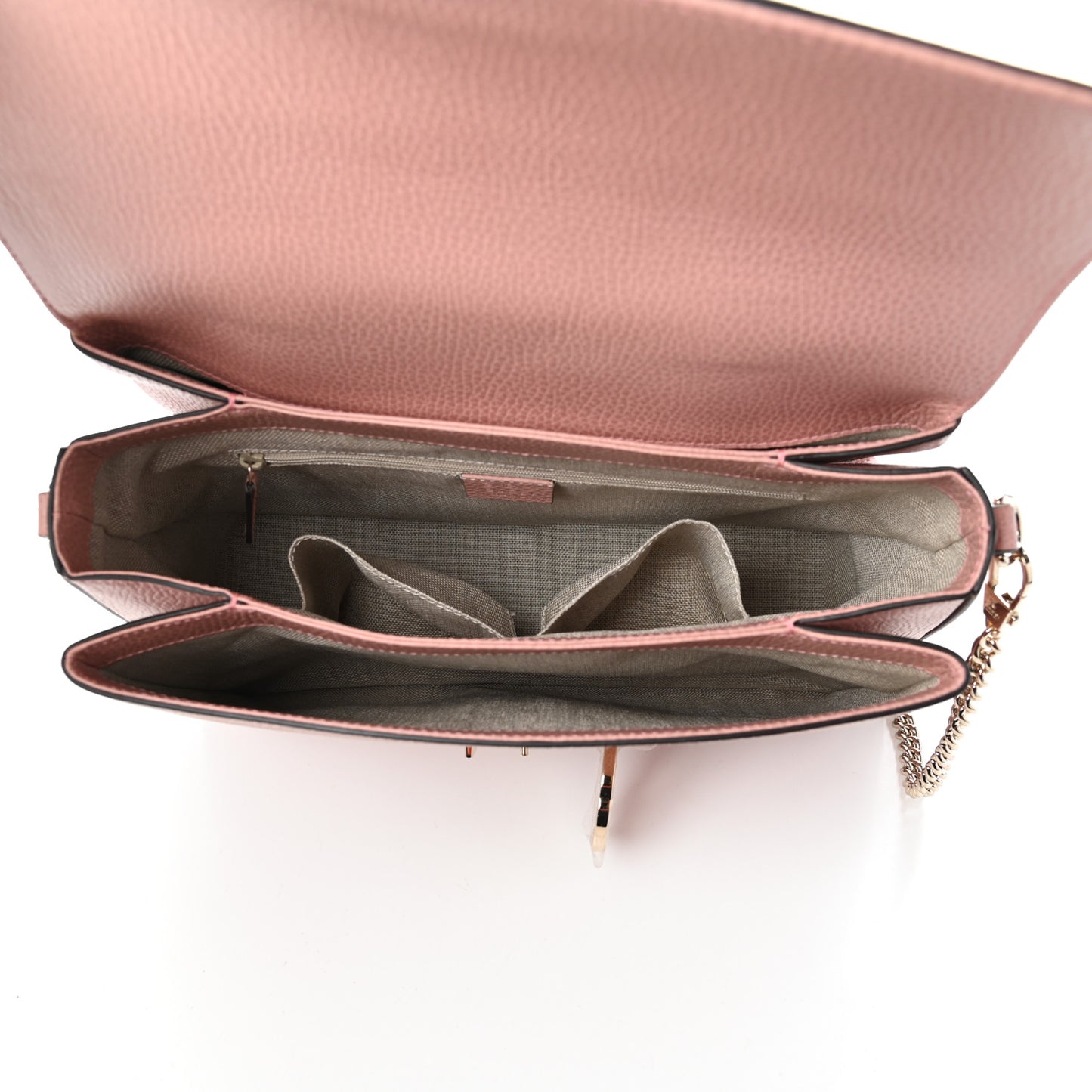 Dollar Calfskin Medium Interlocking G Top Handle Shoulder Bag Soft Pink