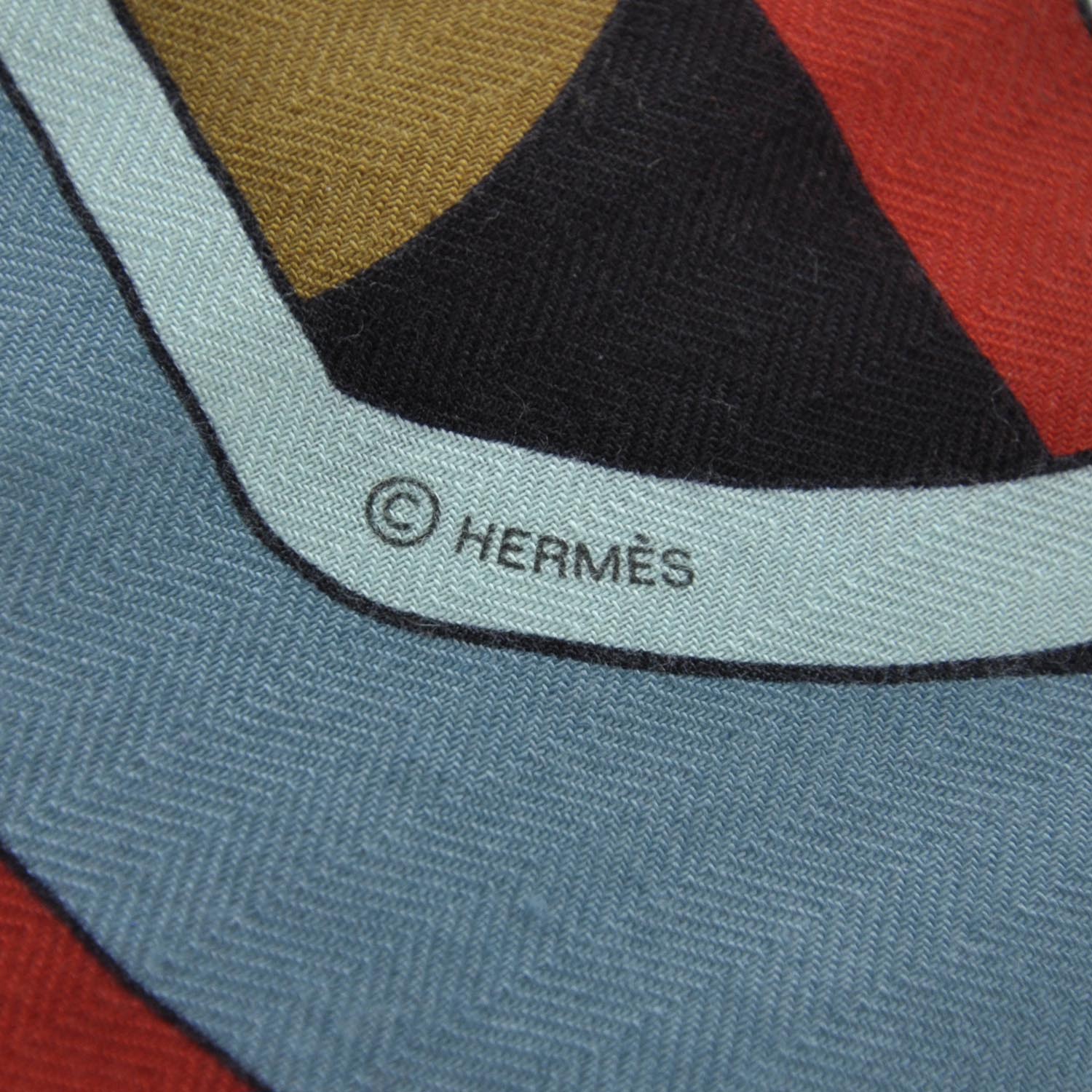 Hermes Cashmere Silk Thalassa Shawl 140 6 of 7