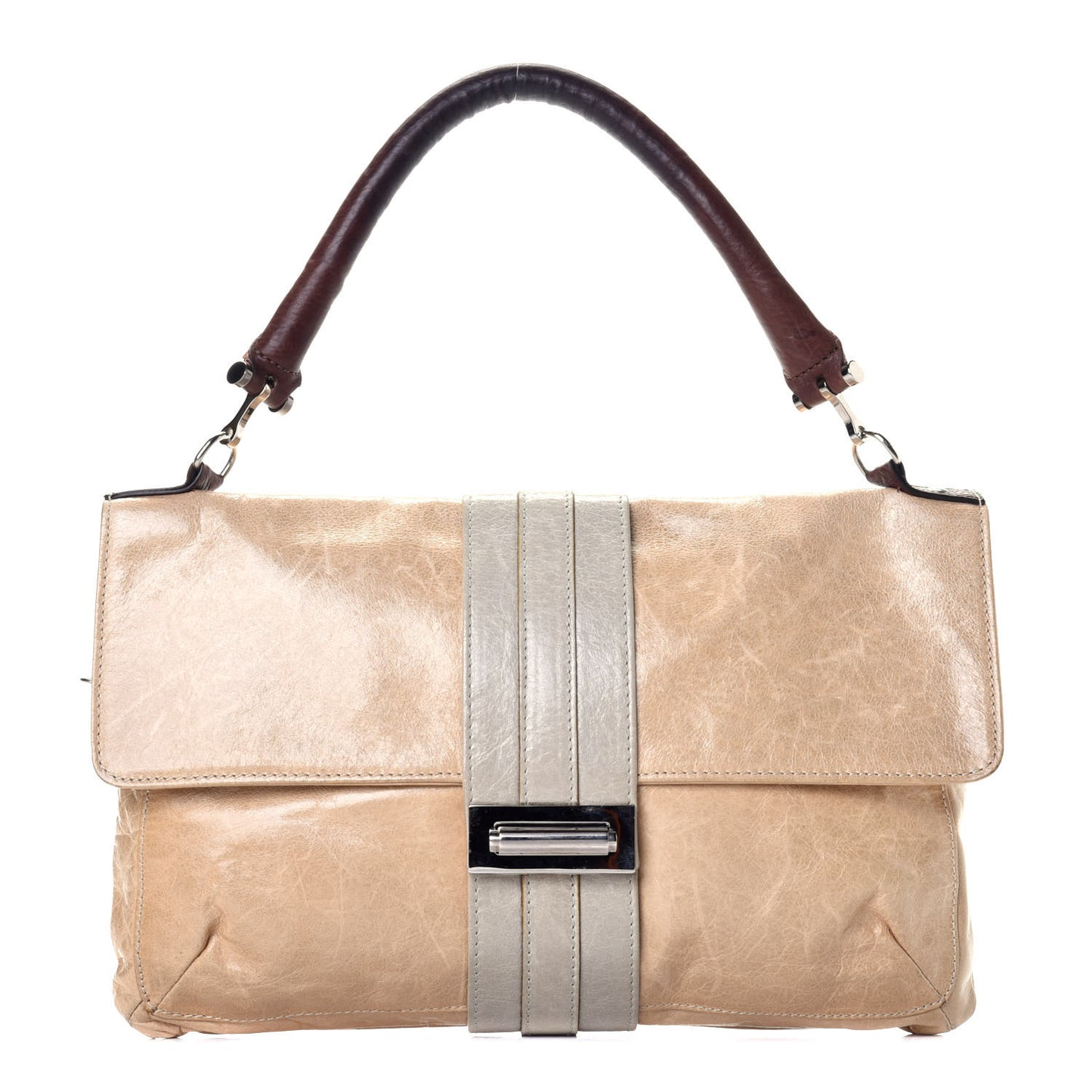 Calfskin Hero Shoulder Bag Beige