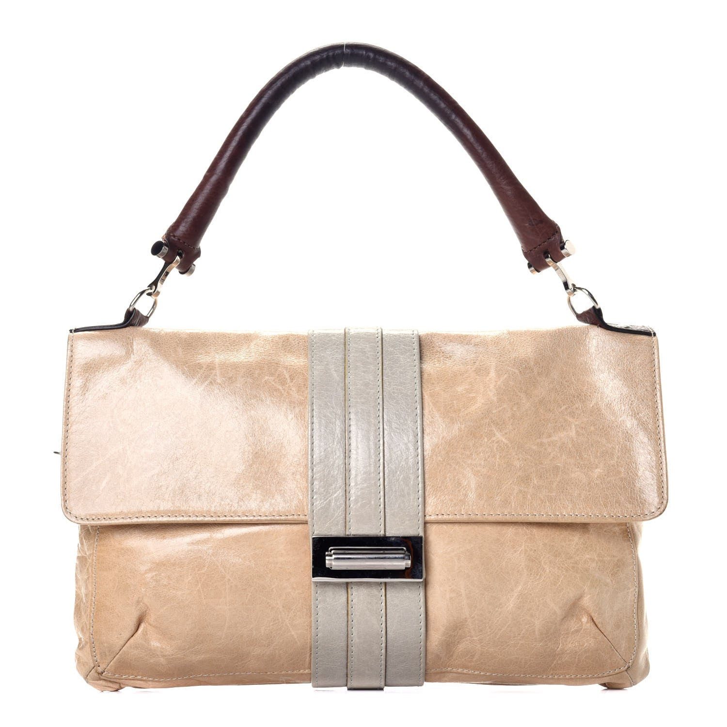Lanvin Calfskin Hero Shoulder Bag Beige 1 of 9