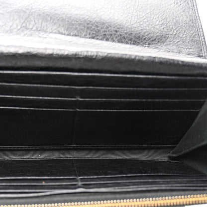 Balenciaga Agneau Giant 12 Gold Hardware Money Wallet Black 5 of 8