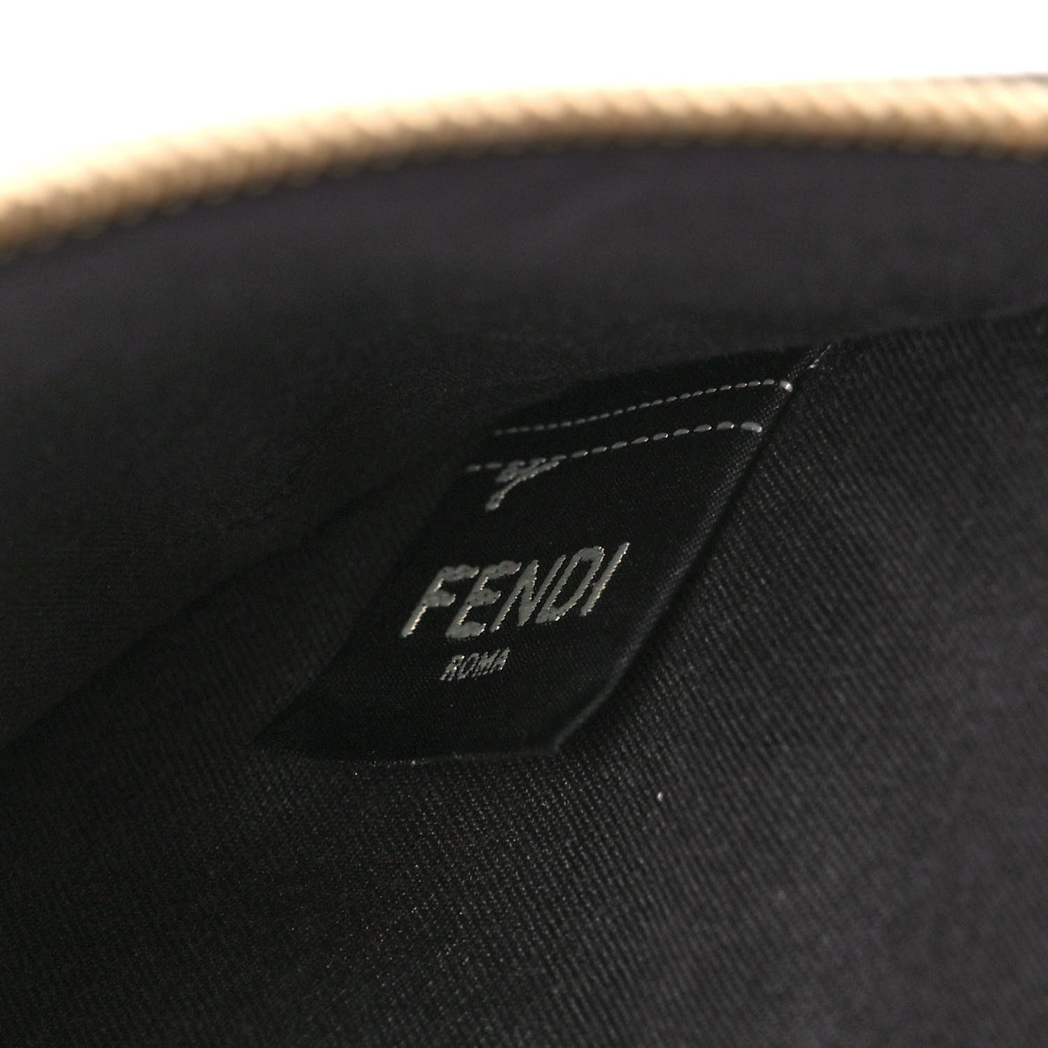 Fendi Vitello King Logo Embossed Medium Flat Pouch Camelia 8 of 8