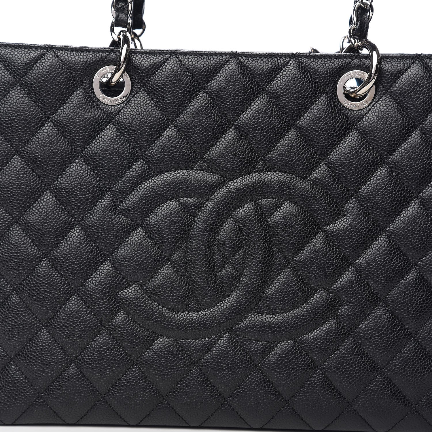 Chanel Caviar Quilted Grand Shopping Tote GST Black 9 of 10