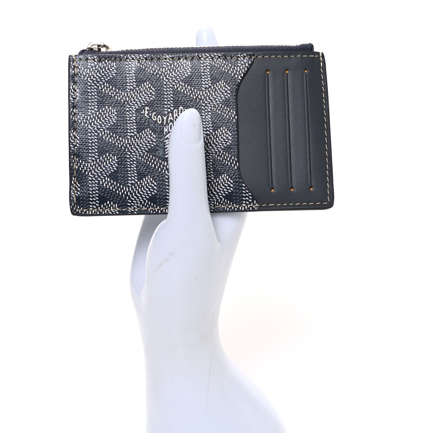 Goyard Goyardine Bourbon Zipped Card Holder Grey 2 of 6