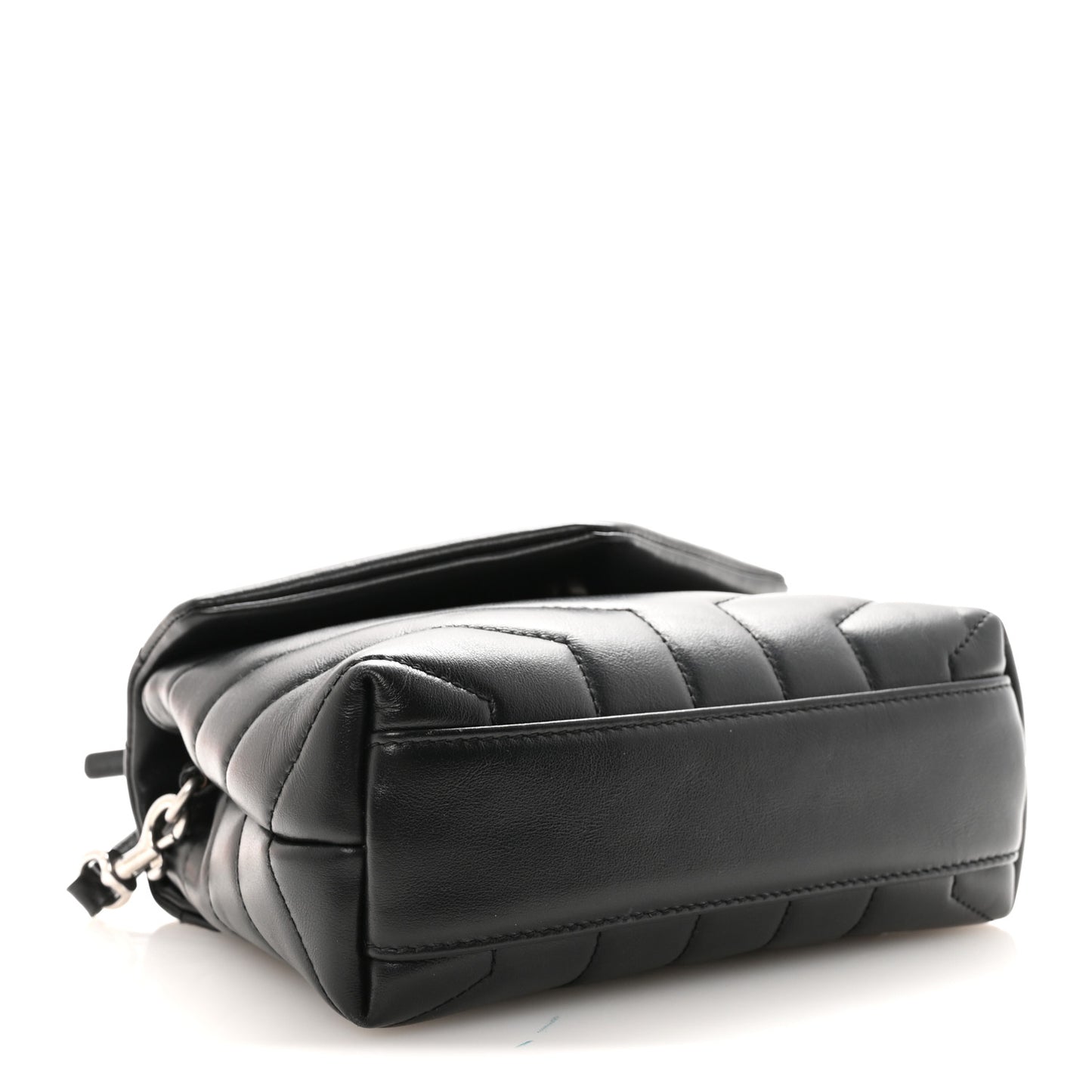 Calfskin Y Quilted Monogram Toy Loulou Crossbody Bag Black