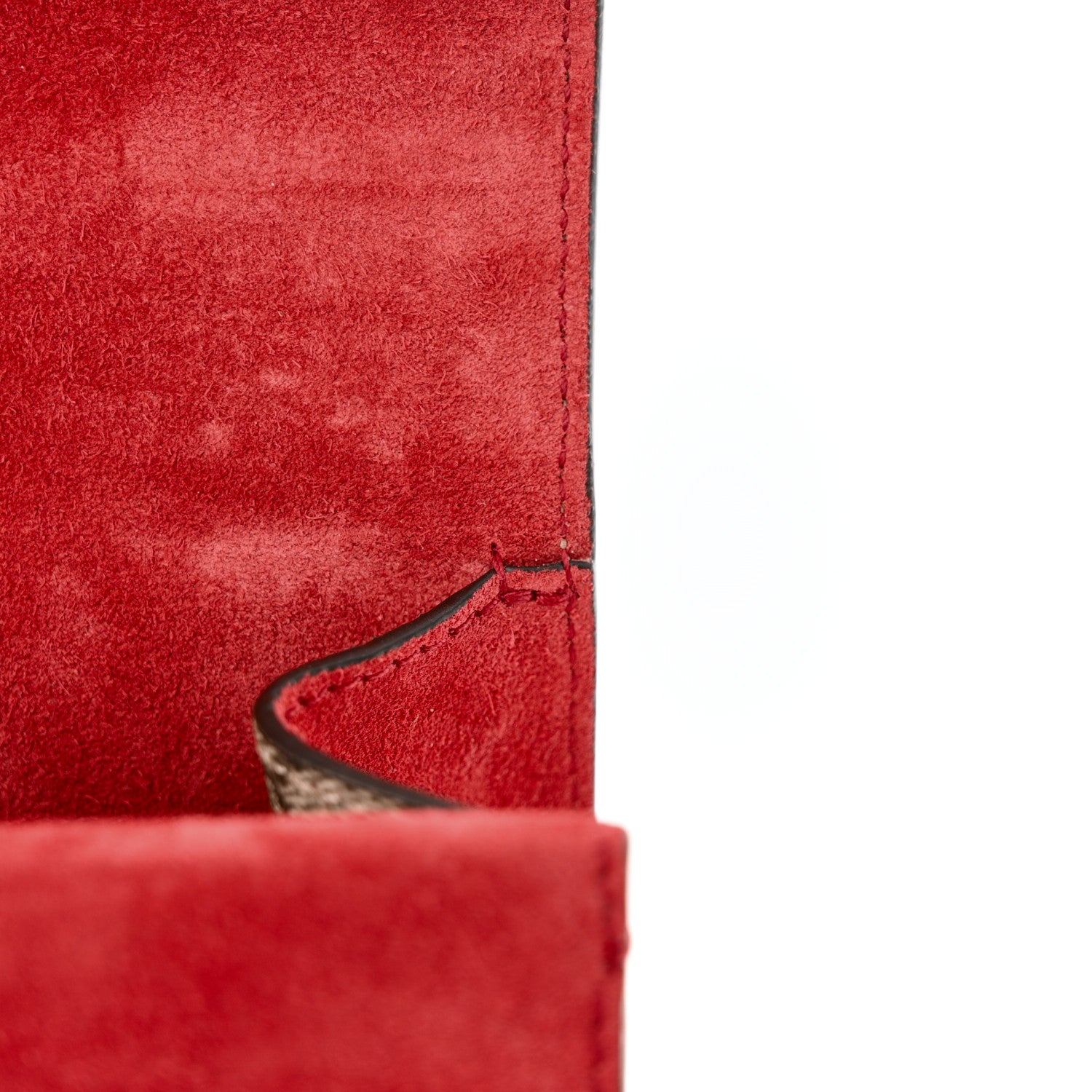 Gucci GG Supreme Monogram Suede Crystal Small Dionysus Shoulder Bag Vulcanic Red 11 of 11