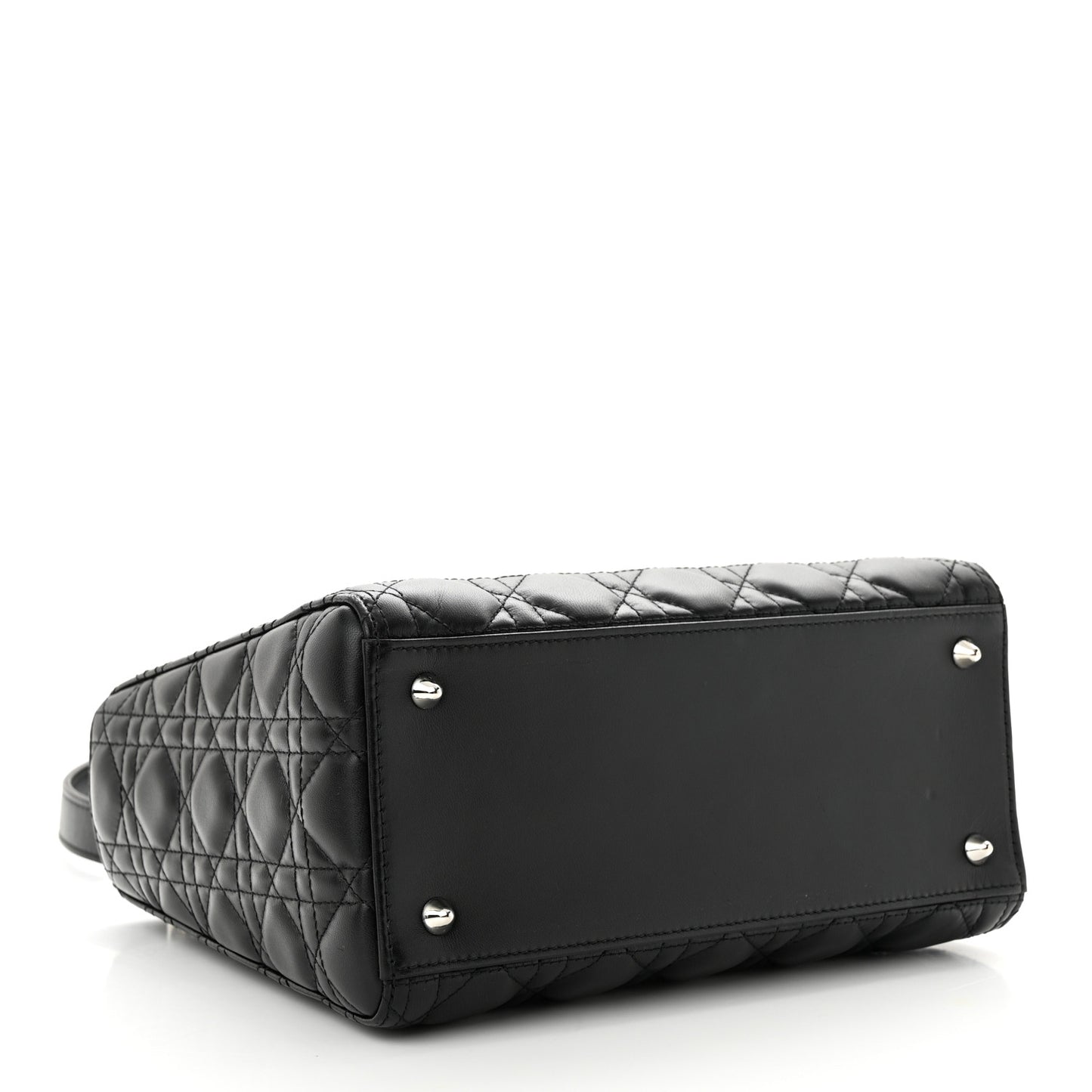 Lambskin Cannage Medium Lady Dior Black