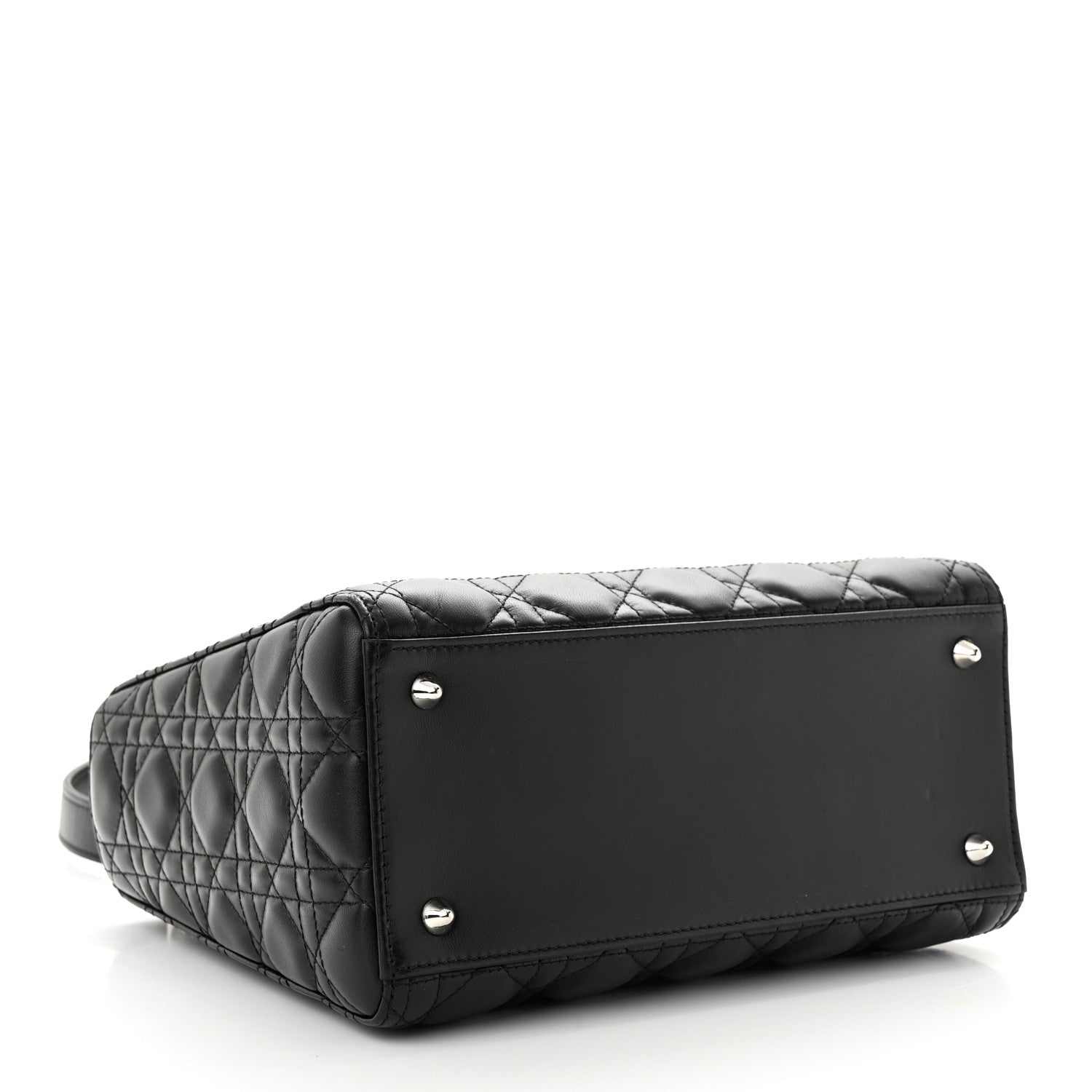 Christian Dior Lambskin Cannage Medium Lady Dior Black 4 of 11