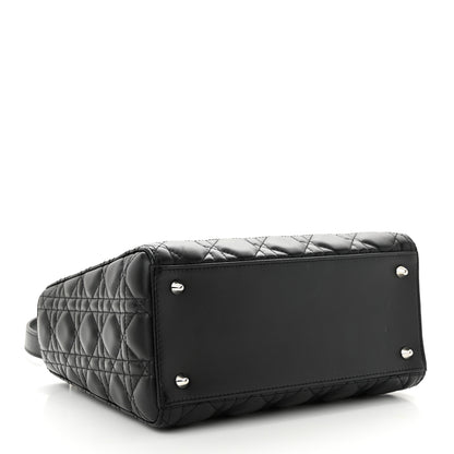Christian Dior Lambskin Cannage Medium Lady Dior Black 4 of 11