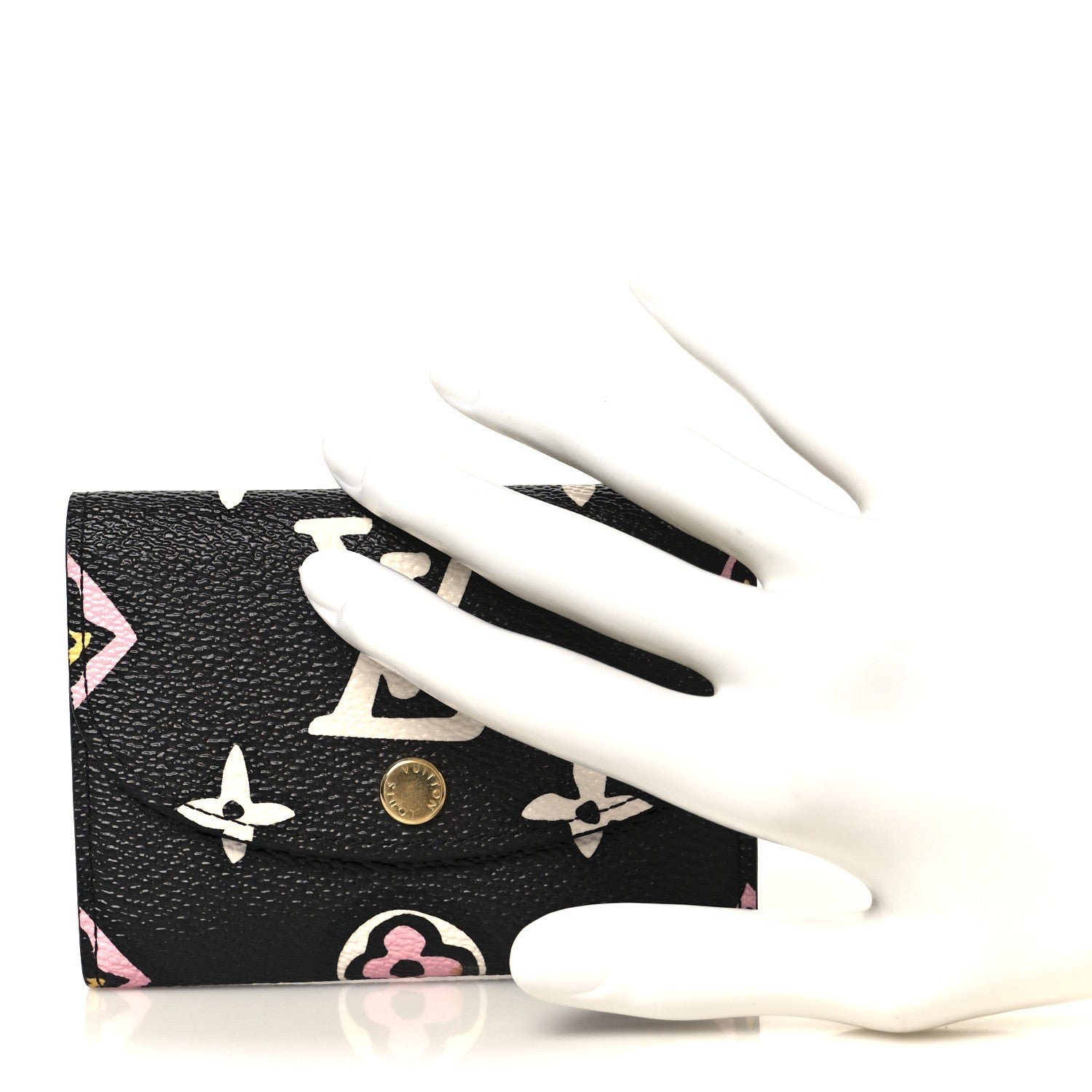 Louis Vuitton Monogram Giant Wild At Heart Rosalie Coin Purse Black 2 of 7