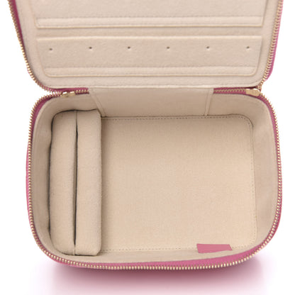 Chanel Caviar Quilted Top Handle Jewelry Case Pink 5 of 11